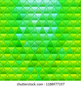 abstract vector stained-glass triangle mosaic background - bright green