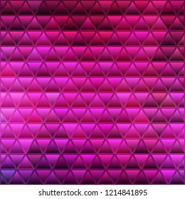 abstract vector stained-glass triangle mosaic background - purple