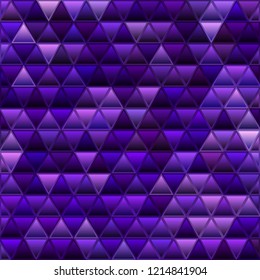 abstract vector stained-glass triangle mosaic background - purple and violet