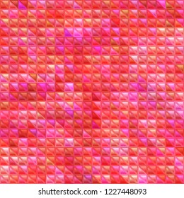 abstract vector stained-glass triangle mosaic background - red