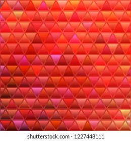 abstract vector stained-glass triangle mosaic background - red