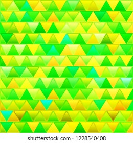 abstract vector stained-glass triangle mosaic background - green and yellow