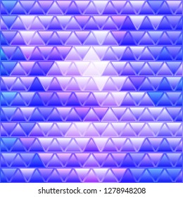 abstract vector stained-glass triangle mosaic background - blue and violet