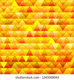 abstract vector stained-glass triangle mosaic background - orange and yellow