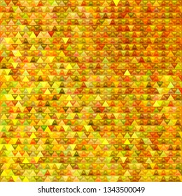 abstract vector stained-glass triangle mosaic background - orange and yellow