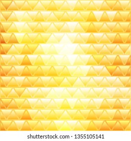 abstract vector stained-glass triangle mosaic background - golden