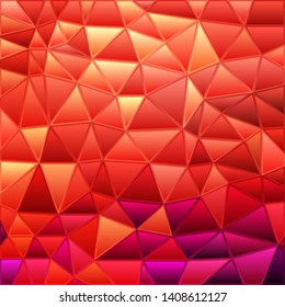 abstract vector stained-glass triangle mosaic background - red