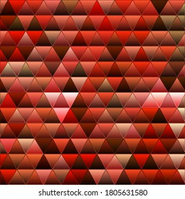 abstract vector stained-glass triangle mosaic background - red