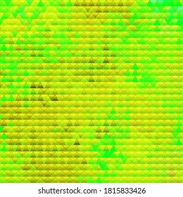 abstract vector stained-glass triangle mosaic background - yellow and green