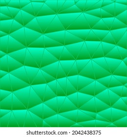 abstract vector stained-glass triangle mosaic background - green and blue