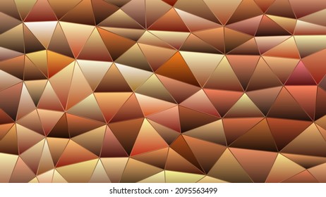fondo abstracto de mosaico vectorial de vidrio teñido - naranja y marrón