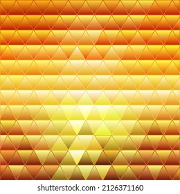 abstrakter, Vektorgrafik-Dreieck-Mosaik-Hintergrund - goldener Orange