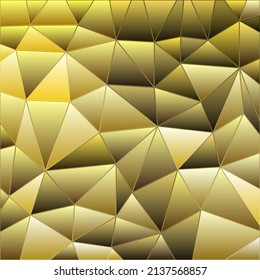 abstract vector stained-glass triangle mosaic background - brown and beige