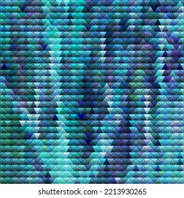 abstract vector stained-glass triangle mosaic background - blue and violet