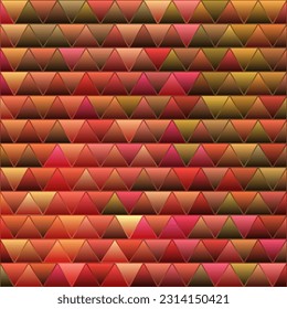 abstract vector stained-glass triangle mosaic background - red and brown