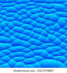 abstract vector stained-glass triangle mosaic background - blue