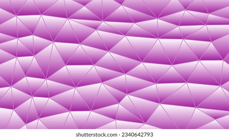 abstract vector stained-glass triangle mosaic background - pink