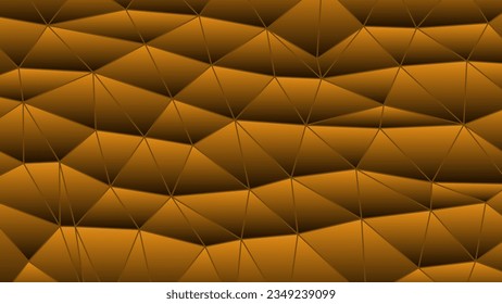 abstract vector stained-glass triangle mosaic background - brown