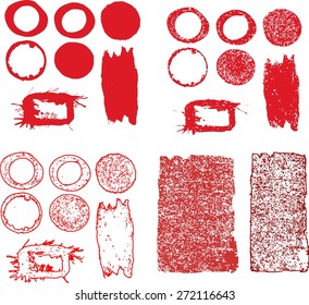 Abstract vector stains and blots. Grunge background. Abstract vector frames and borders. 
Elements for design isolated on white background. 