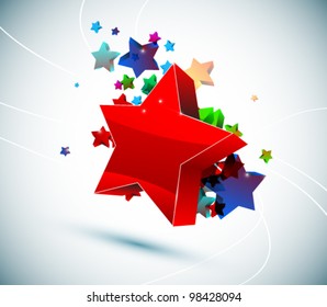Abstract vector star background