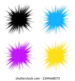 Abstract vector star in CMYK colors