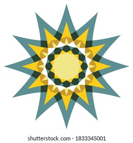 Abstract vector star icon. Vector illustration.