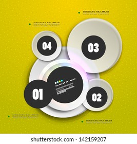 Abstract vector steps circles template