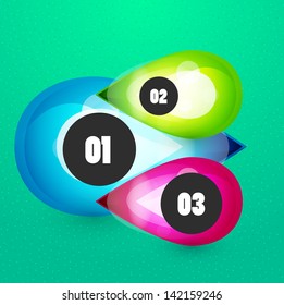 Abstract vector steps circles template