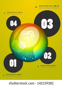 Abstract vector steps circles template