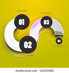Abstract vector steps circles template
