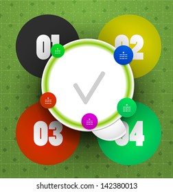 Abstract vector steps circles template