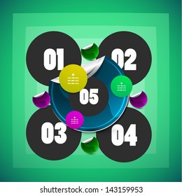 Abstract vector steps circles template