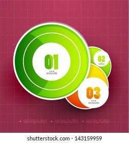 Abstract vector steps circles template