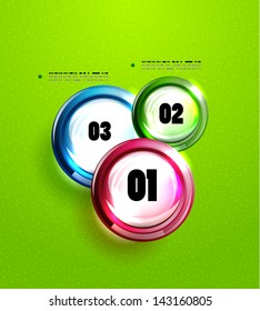 Abstract vector steps circles template