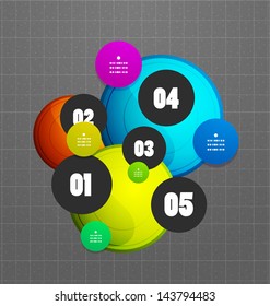 Abstract vector steps circles template