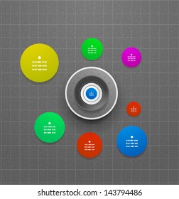 Abstract vector steps circles template