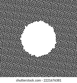 Resumen del marco de piedra vectorial de guijarros. Marco redondo de piedras.