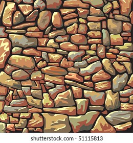 Abstract vector stone wall