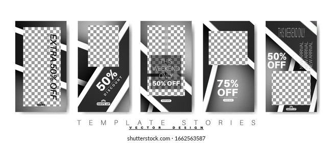 abstract vector story template for your social media. design vector background