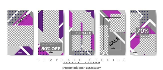 abstract vector story template for your social media. design vector background