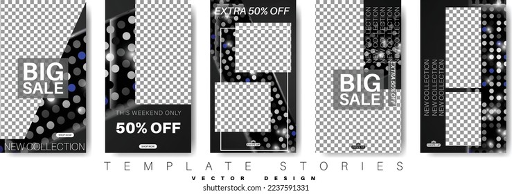 Abstract vector story template for your social media. Design vector
