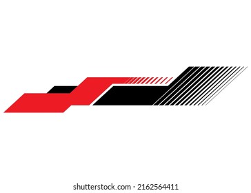 Abstract vector stripe for a sports car, boat, moto. Vehicle sticker. Striped pattern. Vector striped background