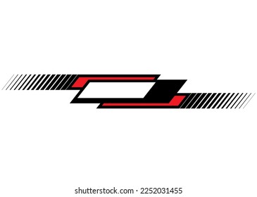 Abstract vector stripe for a sports car, moto, boat, body, truck, SUV, minibus, van. Vehicle sticker, Sports pattern. Design element. Print for sportswear. Stripe with place for text, universal vector