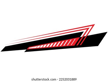 Abstract vector stripe for a sports car, moto, boat, body, truck, SUV, minibus, van. Vehicle sticker, Sports pattern. Design element. Print for sportswear. Stripe with place for text, Modern vector b