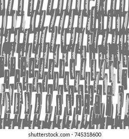 Abstract vector striped background pattern regular ornament weaving of lines. Geometry ink drawing textures lines grange artistic design. Black and gray brushstroke hand drawn tribal template backdrop