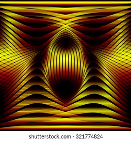 Abstract Vector Striped Background. Wave Stripes. Curved Lines