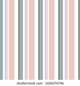 Abstract vector striped seamless pattern with colored vertical parallel stripes. Colorful background.