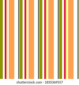 Abstract vector striped seamless pattern with colored vertical parallel stripes. Colorful background.