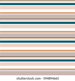 Abstract vector striped seamless pattern with colored horizontal parallel stripes. Colorful pastel background
