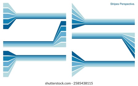 abstract vector stripes perspective. elements for background.